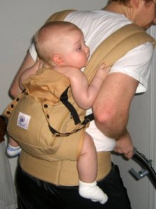 Lex has always feared the vacuum, but never when he is in the Ergo Baby Carrier