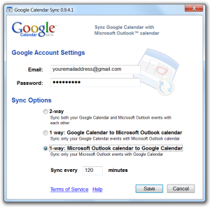 Google Calendar Sync Options for Microsoft Outlook Synchronization